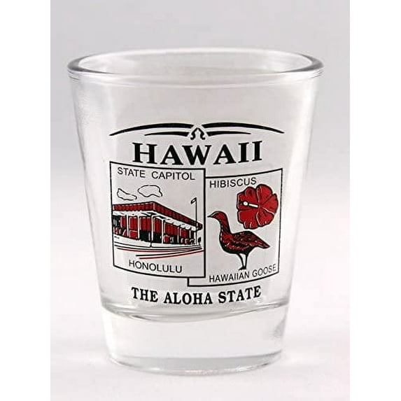 Hawaii State Scenery Red New Shot Glass