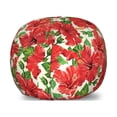 thumbnail image 1 of Hawaii Storage Toy Bag Chair, Botanic Inspirations Floral Bouquet Hand Drawn Red Hibiscuses Retro Theme, Stuffed Animal Organizer Washable Bag, Large Size, Beige Fern Green Red, by Ambesonne, 1 of 3