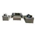 thumbnail image 1 of Hawaii Three-Tone Wicker Deep Seating Set in Gray Cushion, 1 of 1