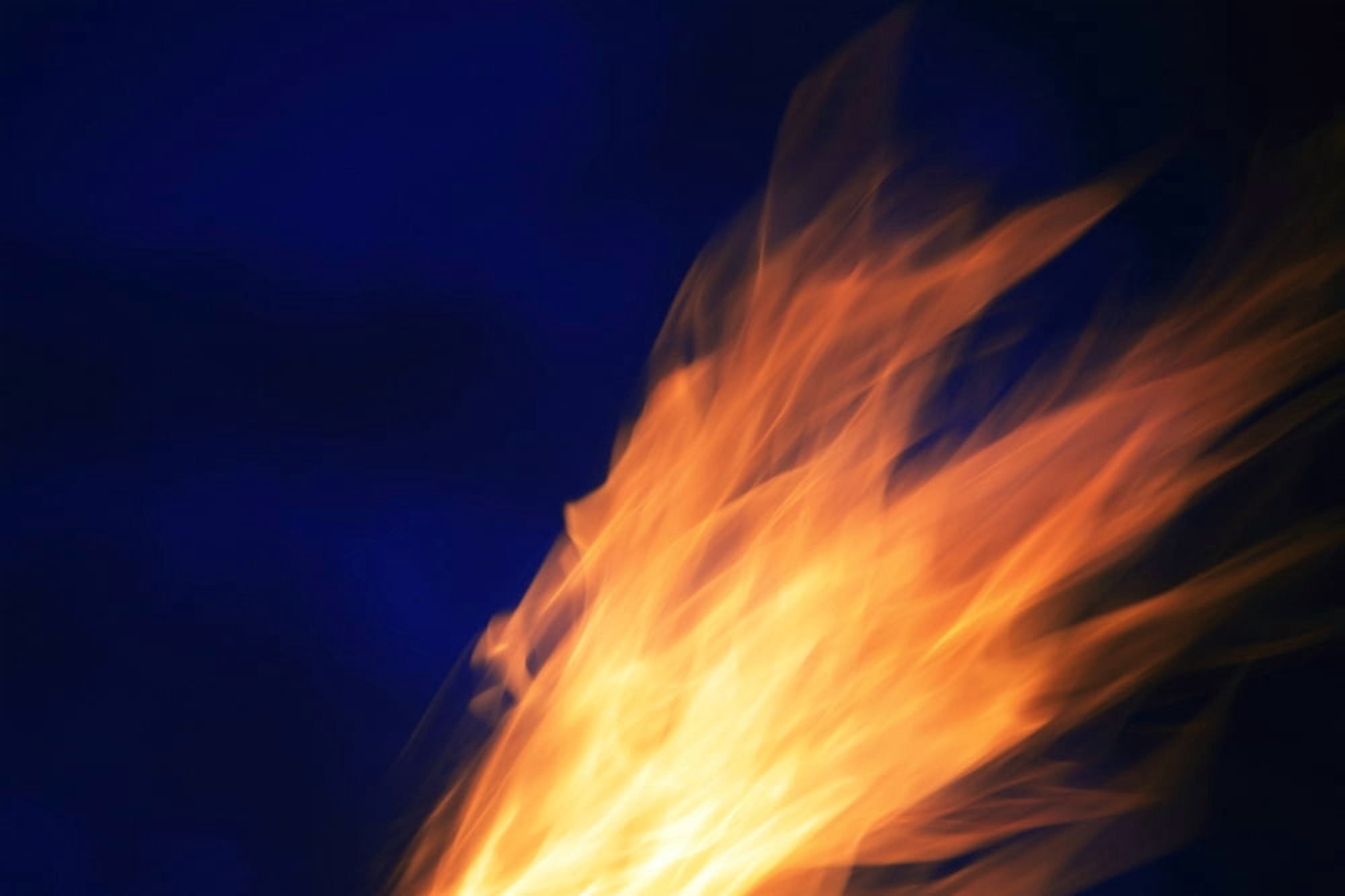 Hawaii Tiki Torch Flame In The Dark Night Canvas Art - Brandon Tabiolo Design Pics (34 x 22)