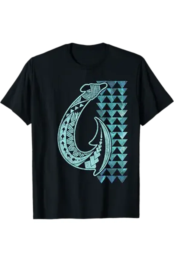 Hawaii Tribal Fish Hook Shark Teeth Hawaiian Maori Vintage T-Shirt