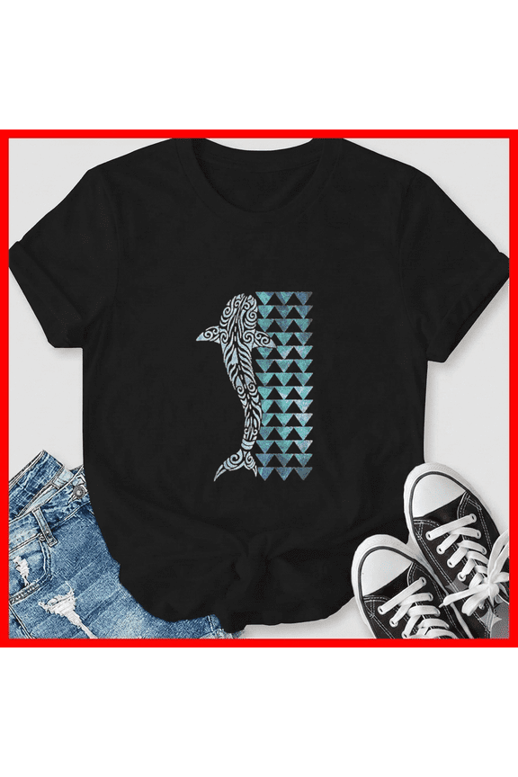 Hawaii Tribal Sharp Teeth Hawaiian Polynesian Maori Vintage Style Unisex T-Shirt, up to size 5XL