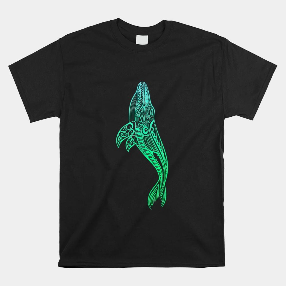 Hawaii Tribal Style Humpback Whale For Hawaiian Beach Shirt