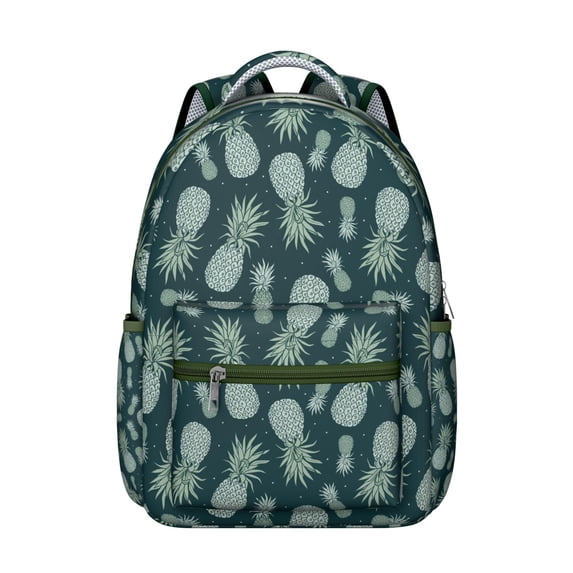 Hawaii Tropical Fruit Print School Backpack - Breathable & Stylish Bookbag for Commuters & Students