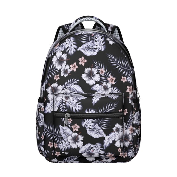 Hawaii Tropical Wind Palm Leaves Backpack for College Students: Durable Lightweight Laptop Daypack, Large Capacity Bookbag with Padded Sleeve, Perfect Gift for Campus Commute