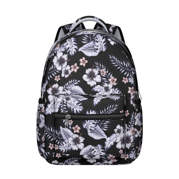 Hawaii Tropical Wind Palm Leaves Backpack for College Students: Durable Lightweight Laptop Daypack, Large Capacity Bookbag with Padded Sleeve, Perfect Gift for Campus Commute