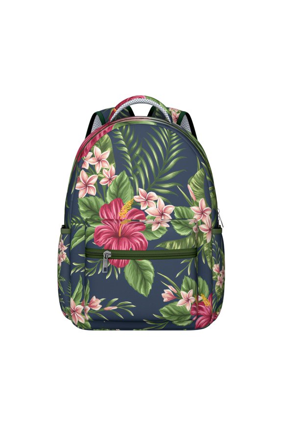 Hawaii Tropical Wind Palm Leaves Backpack: Durable Lightweight Laptop Daypack for High School College Students, Large Capacity Bookbag with Padded Sleeve, Perfect Gift