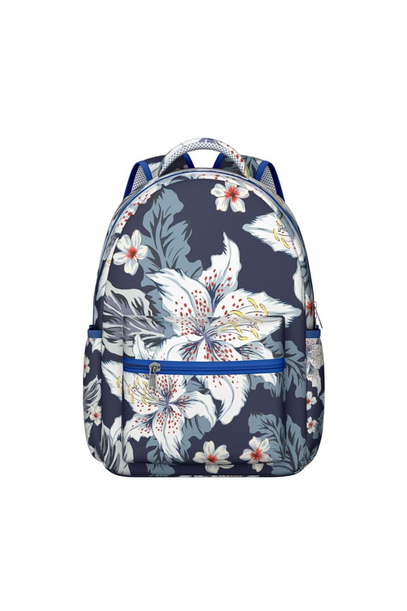 Hawaii Tropical Wind Palm Leaves Backpack for Students: Durable Lightweight Laptop Daypack with Padded Sleeve, Large Capacity Bookbag for High School College Campus Commute, Perfect Gift