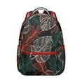thumbnail image 1 of Hawaii Tropical Wind Palm Leaves Print Backpack: Large Capacity Durable Daypack for Students, Lightweight Laptop Bookbag with Padded Sleeve, Perfect Gift for Campus Commute, 1 of 6