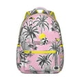 thumbnail image 1 of Hawaii Tropical Wind Palm Leaves Themed Student Backpack: Perfect Gift, Durable Lightweight Laptop Daypack with Large Capacity for High School, College, Campus Commute, 1 of 6