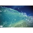 thumbnail image 1 of Hawaii Turquoise Breaking Wave Sand Visible Through Clear Water Blue Sky. Close-Up. Poster Print, 1 of 3