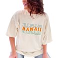 thumbnail image 1 of Hawaii, US or USA State, Groovy Retro Wavy Text, Ivory Comfort Colors T-Shirt, 2XL, 1 of 1