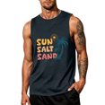 thumbnail image 1 of Hawaii Vacation Muscle Tank Tops, Mens Palm Tree Graphic Sleeveless Shirts Casual Beach Workout Tops, 1 of 3