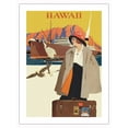 thumbnail image 1 of Hawaii - Vintage Ocean Liner Travel Poster c.1921 - Bamboo Fine Art 290gsm Paper (Unframed) 12x16in, 1 of 4