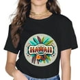 thumbnail image 1 of Hawaii Vintage Sunset Flower Hawaiian Surf Surfer T-Shirt, 1 of 4