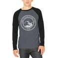 thumbnail image 1 of Hawaii Volcanoes National Park Adult Long Sleeve Raglan T-Shirt Heather Black-Black SM, 1 of 1
