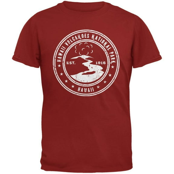 Hawaii Volcanoes National Park Cardinal Red Adult T-Shirt
