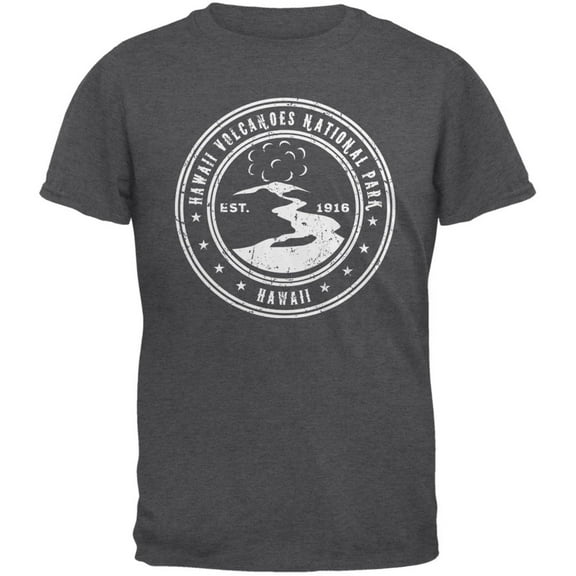 Hawaii Volcanoes National Park Dark Heather Adult T-Shirt - 2X-Large