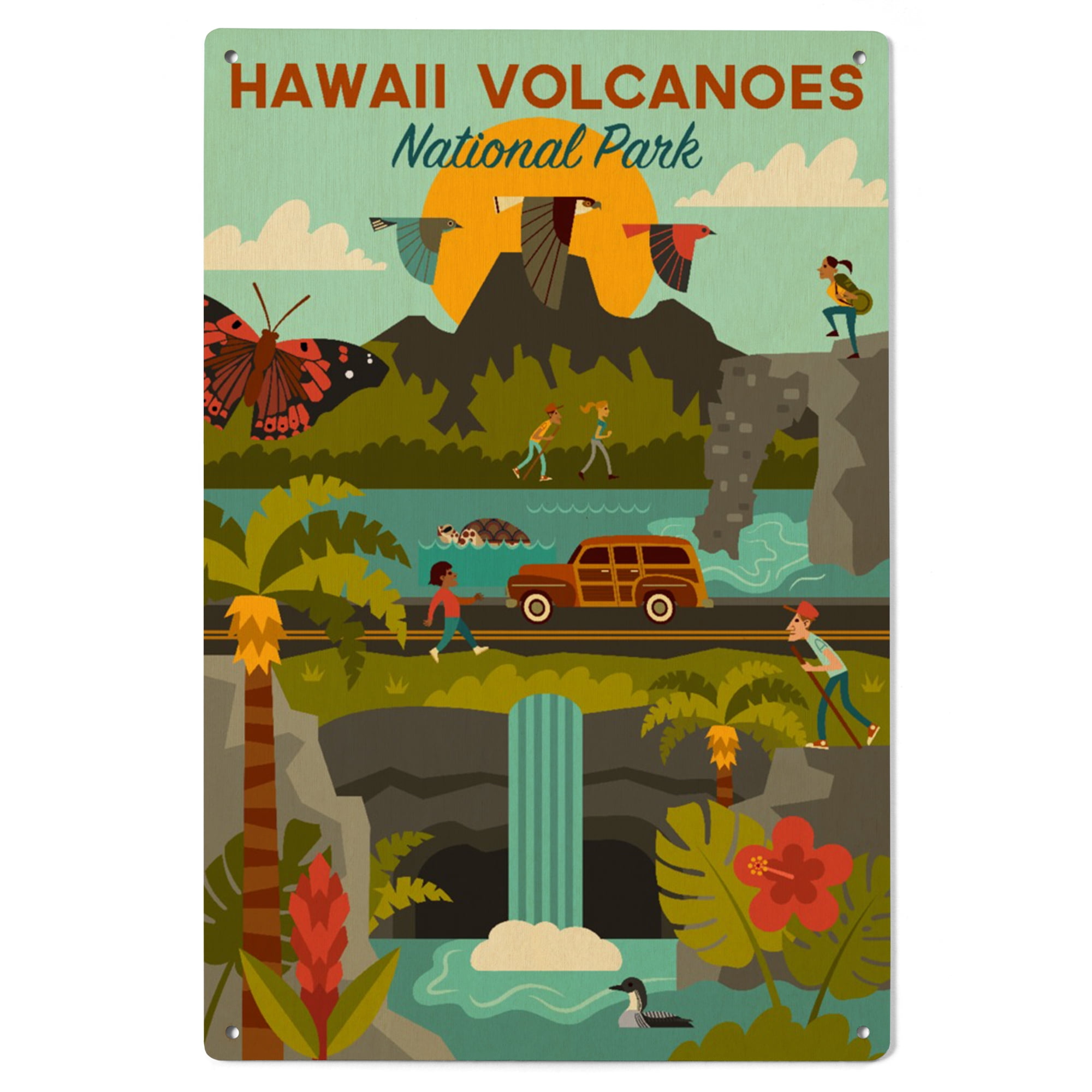 Hawaii Volcanoes National Park, Hawaii, Geometric National Park Series