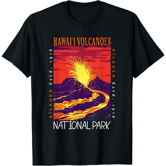 Hawaii Volcanoes National Park Kilauea Volcano Vintage Unisex T-Shirt for Men Women Kids Toddler