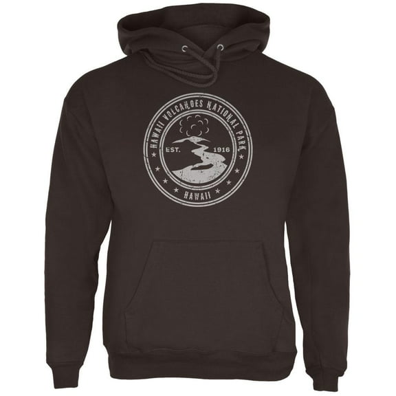 Hawaii Volcanoes National Park Mens Hoodie Brown LG