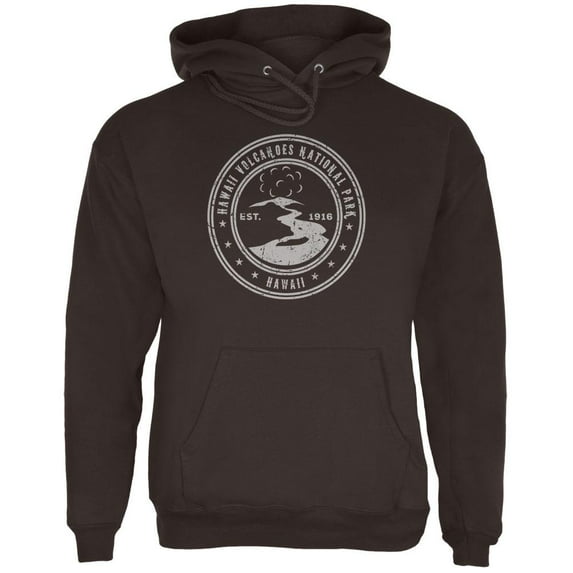 Hawaii Volcanoes National Park Mens Hoodie Brown LG