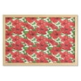 thumbnail image 1 of Hawaii Wall Art with Frame, Botanic Inspirations Floral Bouquet Hand Drawn Red Hibiscuses Retro Theme, Printed Fabric Poster for Bathroom Living Room, 35" x 23", Beige Fern Green Red, by Ambesonne, 1 of 2