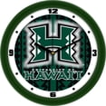 thumbnail image 1 of Hawaii Warriors 11.5'' Suntime Premium Glass Face Dimension Wall Clock, 1 of 1