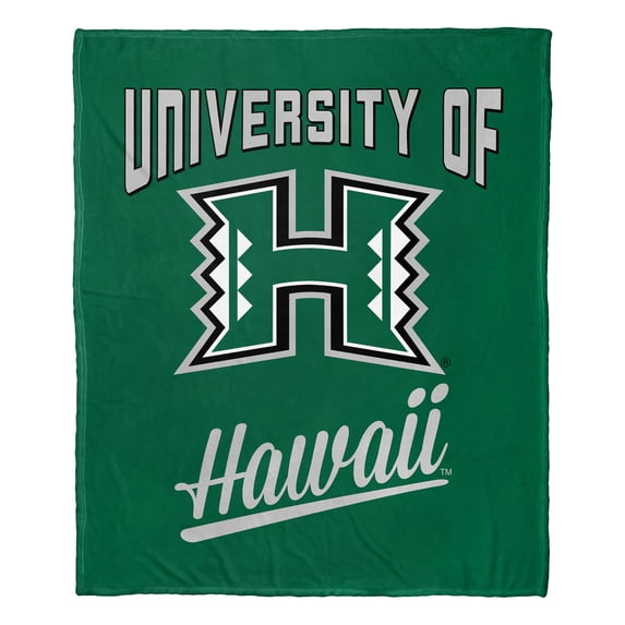 The Northwest 1COL-23600-0110-OOF 50 x 60 in. NCAA Hawaii University Alumni Silk Touch Throw Blanket