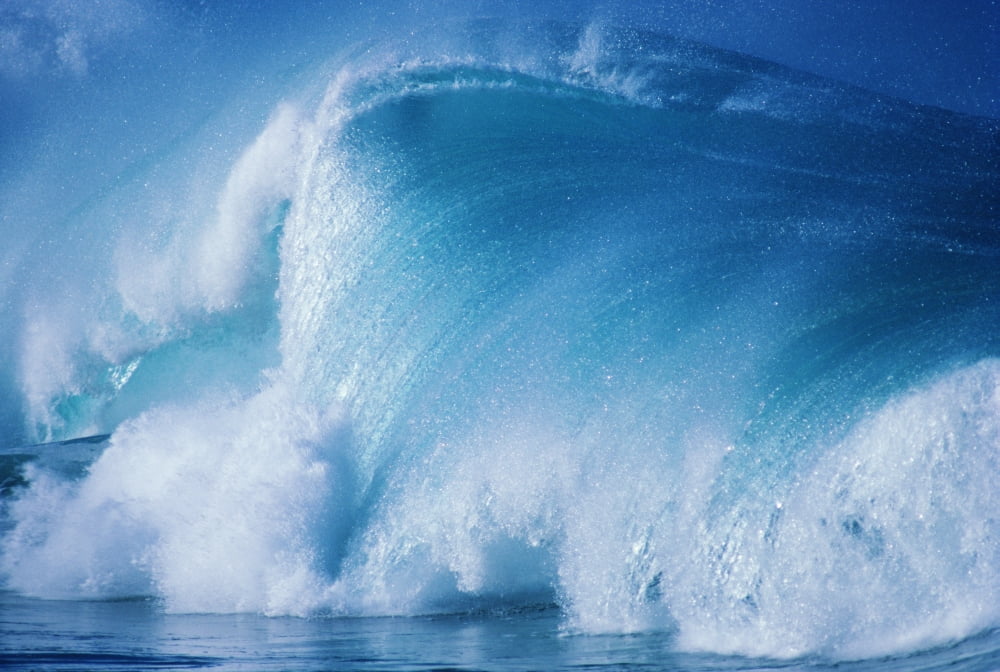 Hawaii Wave Crashing With Spray Canvas Art - Liysa Swart Design Pics (40 x 26)