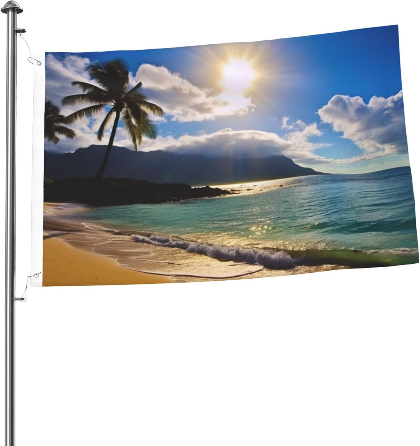 Hawaii beach Garden Flags Holiday Banner with Brass Grommets Large ...