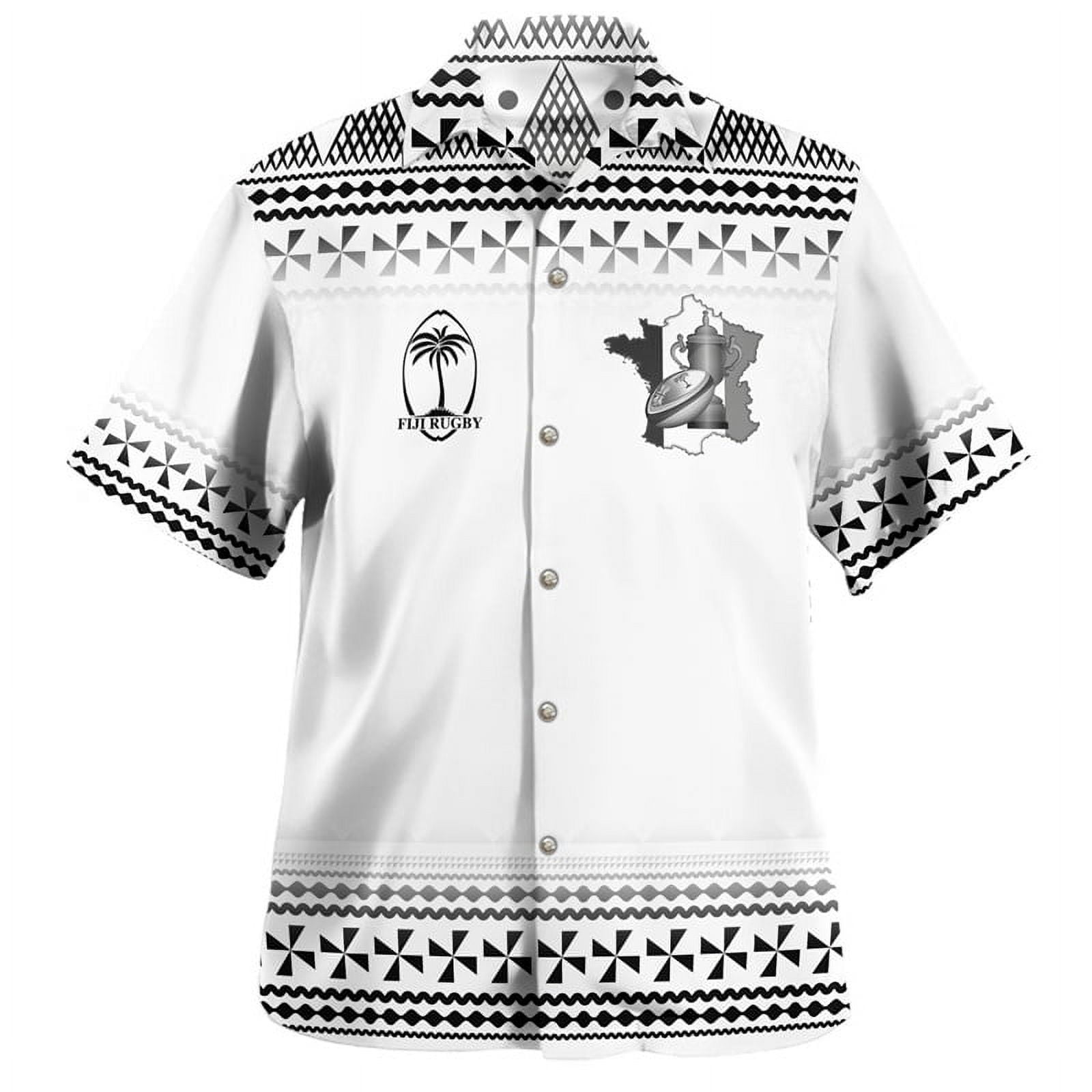 Fiji Hawaiian Shirt Flag With Coconut Black Style main image 0
