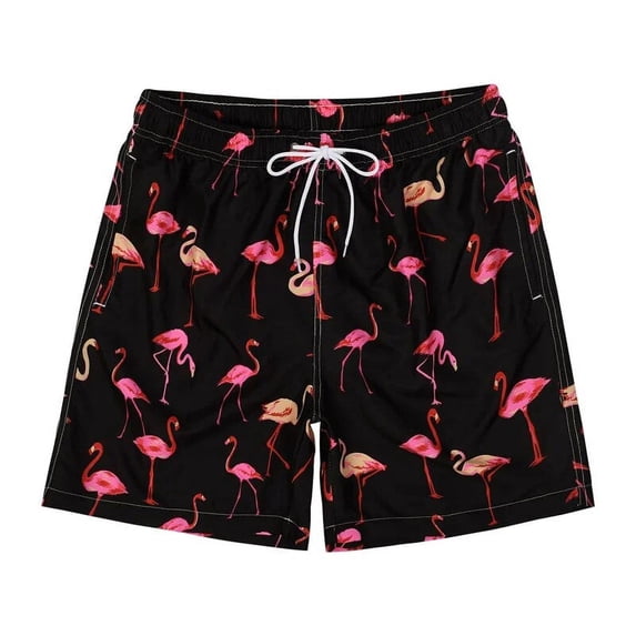 Hawaiian 3d Print Plants Flamingo Beach Shorts Men Summer Short Pants Outdoor Sports Surf Board Shorts Quick Dry Swim Trunks