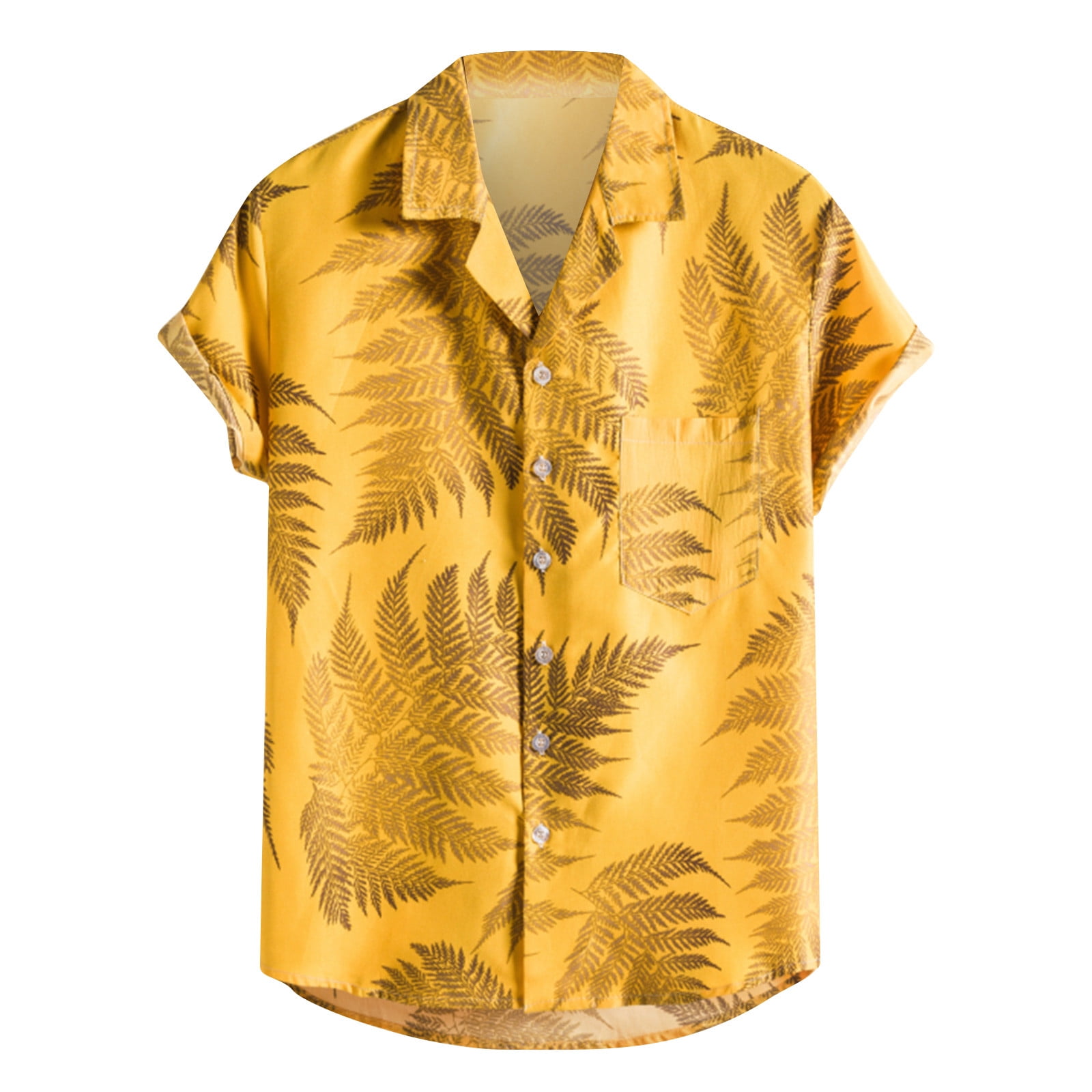 Visesunny Men's Dinosaur 3D Print Hawaiian Shirt - Short Sleeve Aloha Beach Shirt, Multicolor Large - View #7