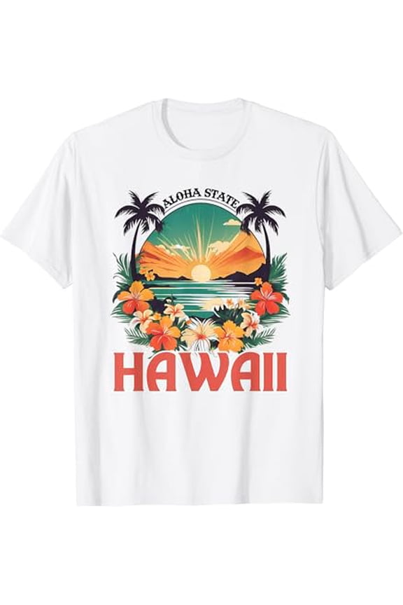 Hawaiian Aloha State Hawaiian Islands Vintage Graphic T-Shirt Unisex S-5XL Hot Trending Shirt Birthday Gift