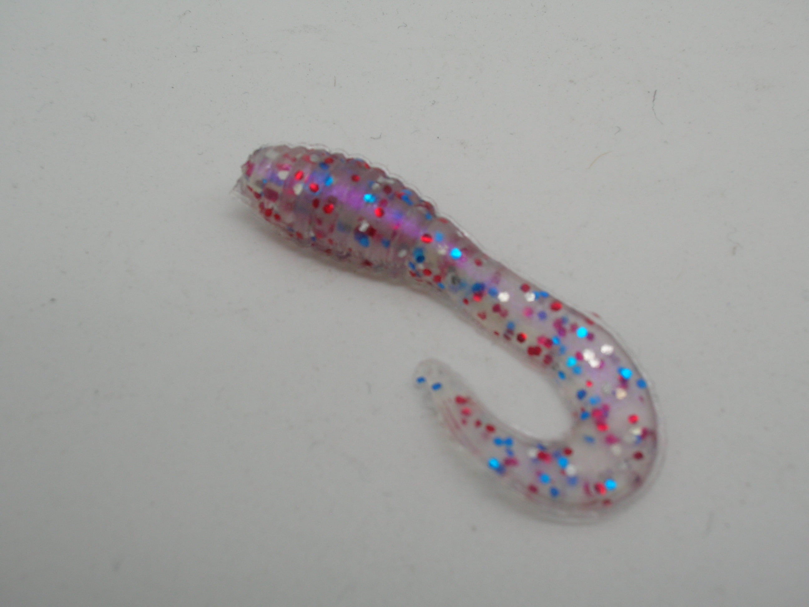 Hawaiian Angler 2 Inch Grub Plastic Bait Purple Obake Fire for Saltwater and Freshwater Fishing