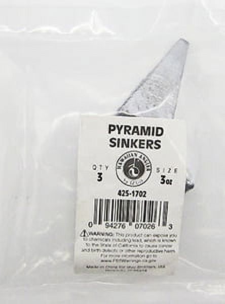 Hawaiian Angler 3oz Pyramid Sinker Fishing Weights