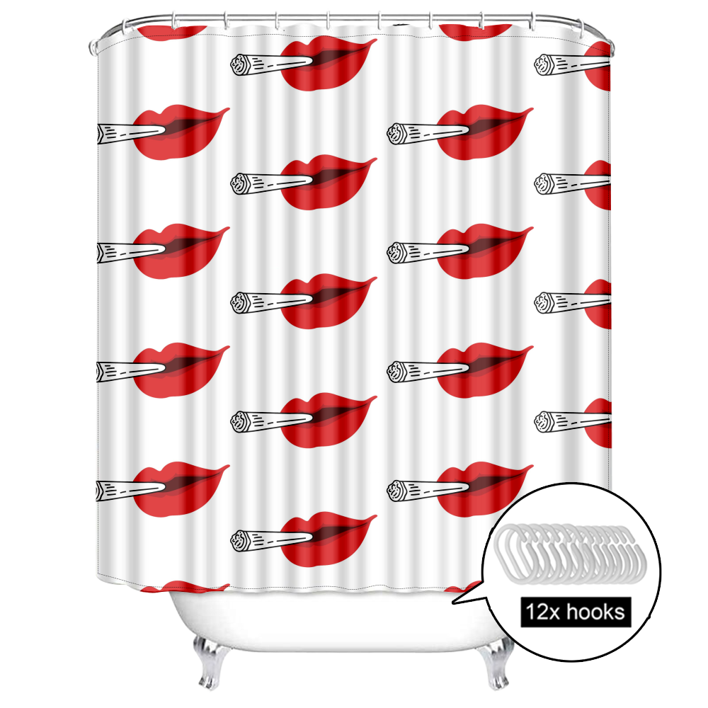 Hawaiian Beach Coconut Leaves Shower Curtains for Winter Bath Bathroom