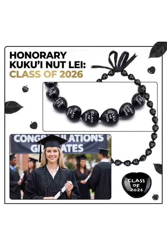 Hawaiian Beach Floral Necklaces For Women, Handwoven Black Acrylic Shell Leaf Graduation Leis, Single Piece Ceremony Accessory For Graduations Tropical Events And Luaus