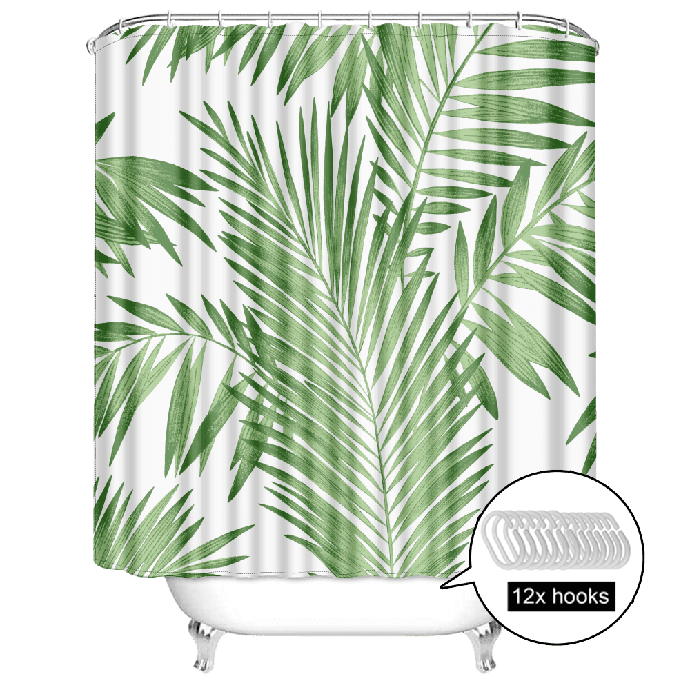 Hawaiian Beach Shower Curtain, Cloth Fabric Bathroom Decor Set with
