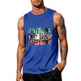 thumbnail image 1 of Hawaiian Beach Sleeveless Cut Off Tank Tops, Mens Muscle Shirts Summer Beach Vacation Tops Gym Workout Tops, 1 of 3