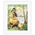 thumbnail image 1 of Hawaiian Beauty in Lei - Honolulu Hawai’i - Vintage Carnival Poster c.1915 - Fine Art Rolled Canvas Print 11in x 14in, 1 of 4