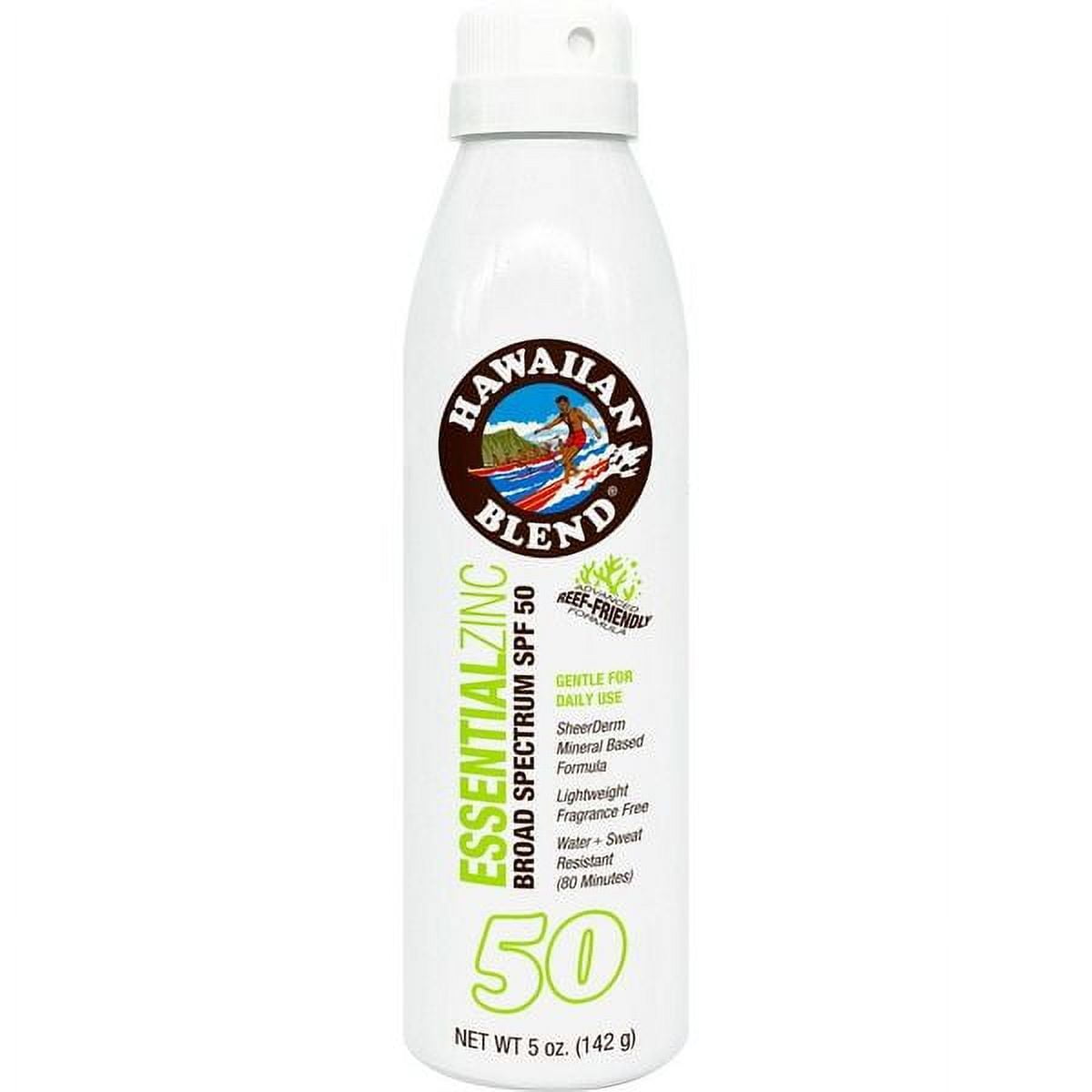 Hawaiian Blend Essential Zinc Broad Spectrum SPF 50 Mango-Coconut Tropical Scent Sunscreen 5 oz