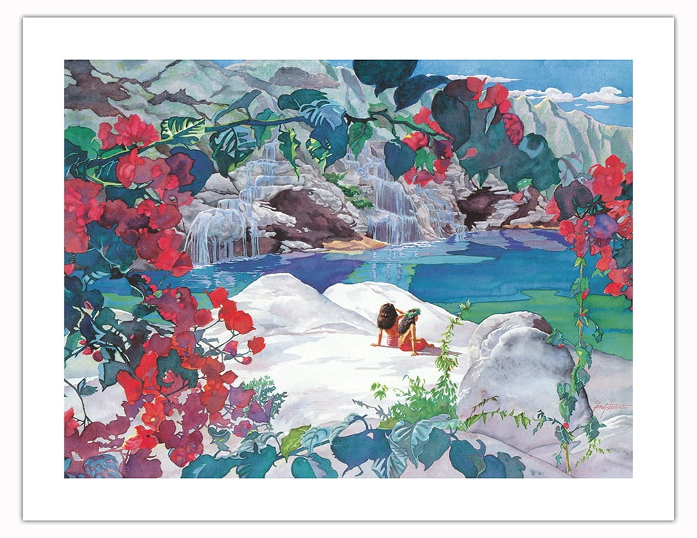 Hawaiian Bougainvillea Waterfall (Ka Wailele Pua Kepalō) From an