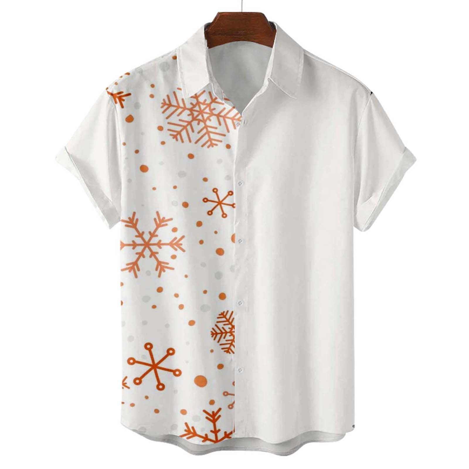 Camicia Hawaiana Estiva Per Uomo - Manica Corta, Bottoni, Stampe Colorate - Taglie M-5XL