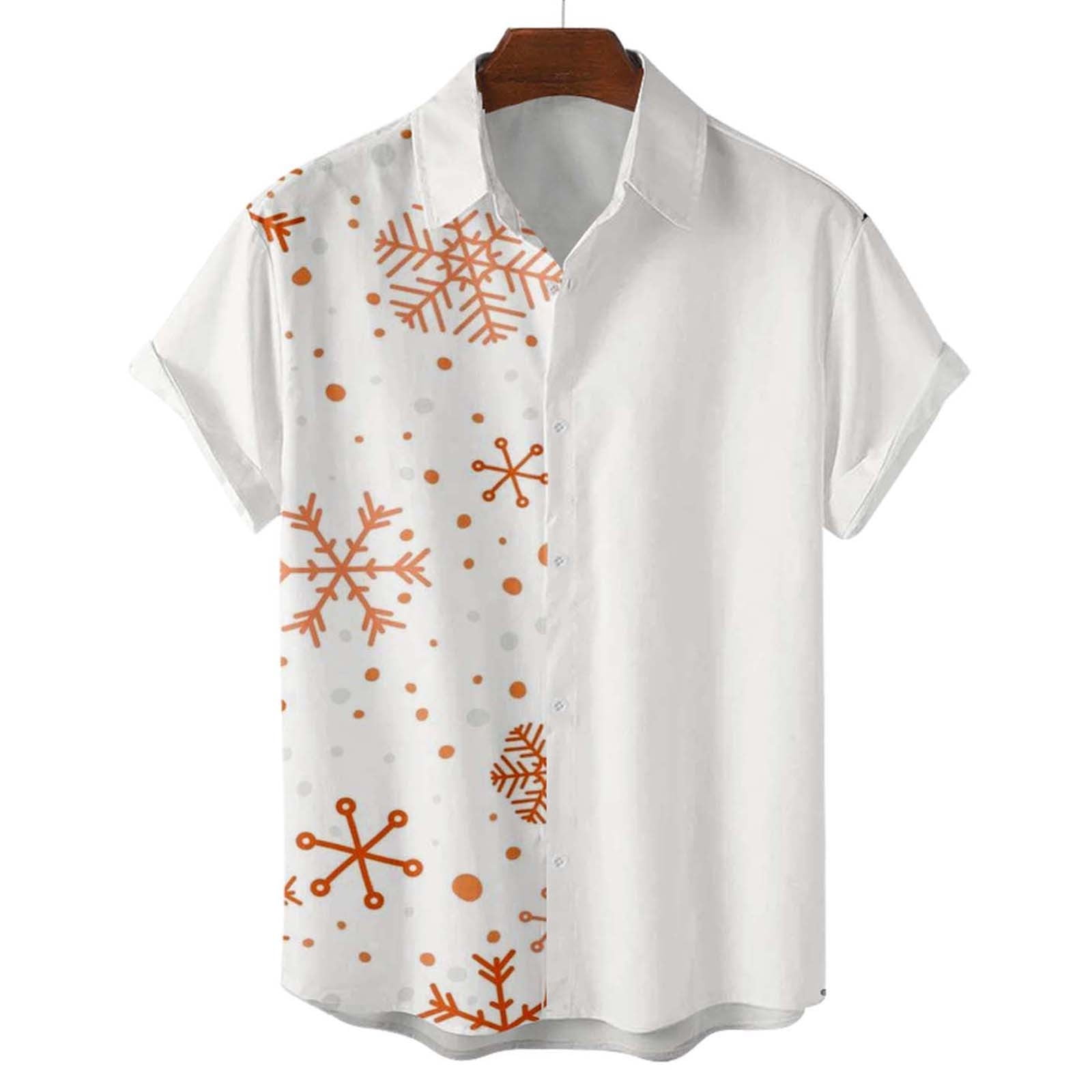 Button up Collared Short Sleeve Mens Unisex Vacation Bowling 