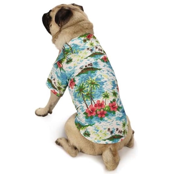 Hawaiian Breeze Dog Camp Shirt - Small & Medium