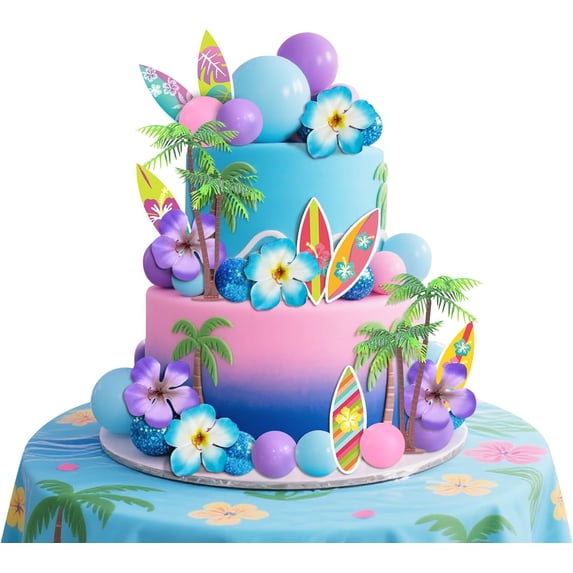 Hawaiian Cake Topper Surfing Cake Decoration Balls Hawaiian Cake Decoration