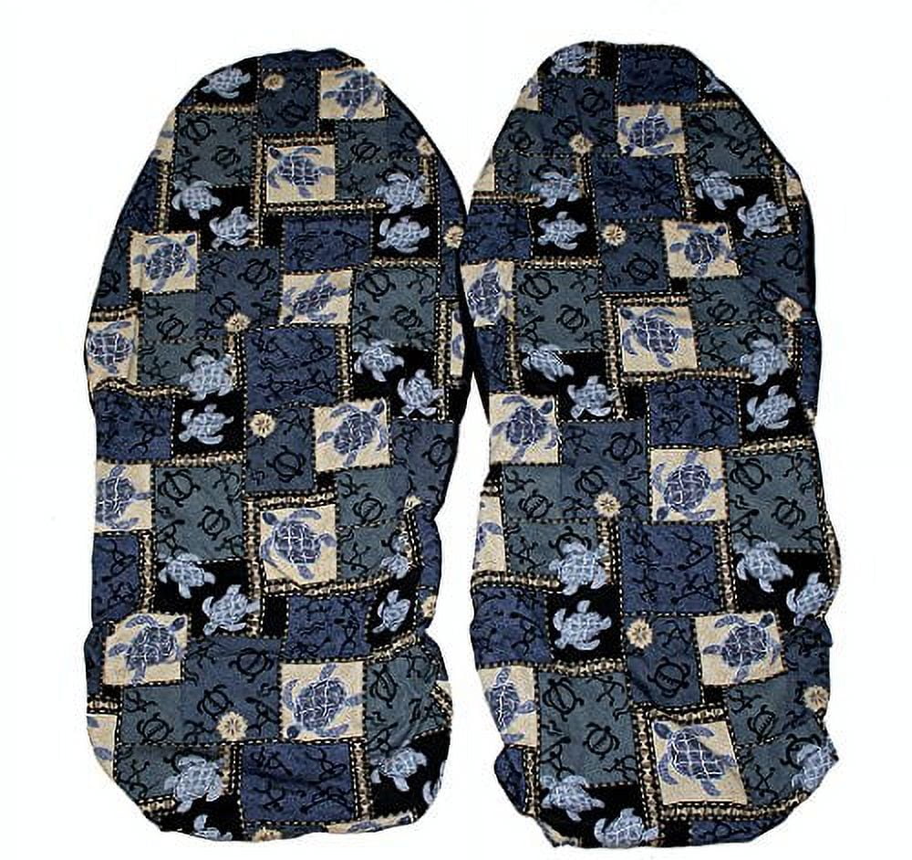 Hawaiian Car Seat Covers, Gray Sea Turtle, Set of 2 Front Bucket Seat