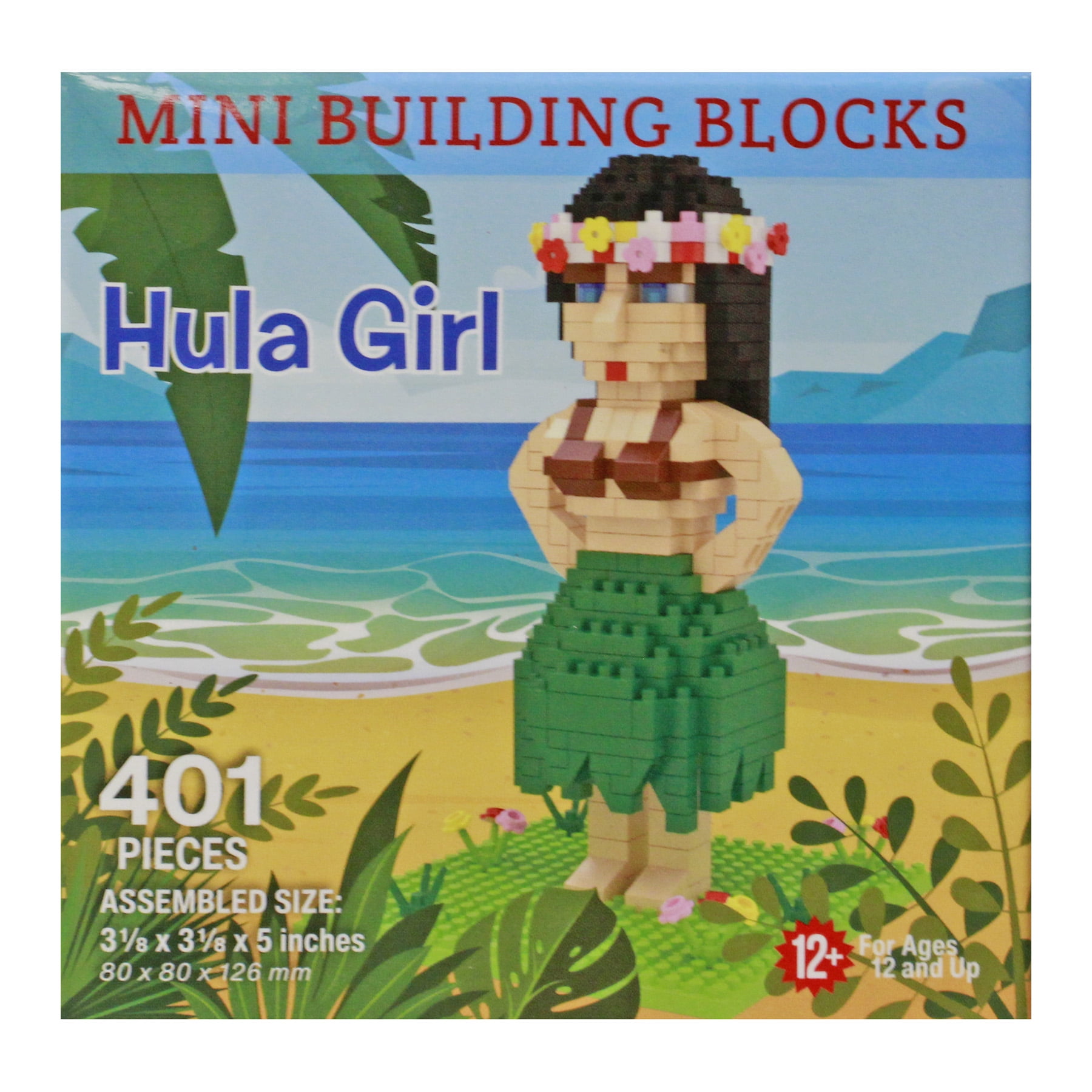 Hawaiian Collectible Mini Building Blocks Hula Girl